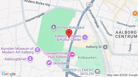 Lejligheder til leje i Aalborg Centrum - kort over placeringen