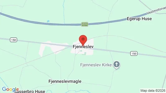 Huse til salg i Fjenneslev - kort over placeringen