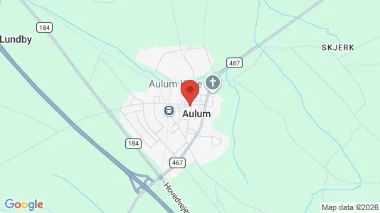 Lejligheder til leje i Aulum - kort over placeringen