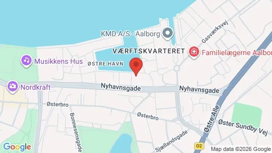 Lejligheder til leje i Aalborg Centrum - kort over placeringen