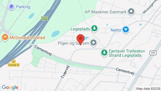 Lejligheder til leje i Solrød Strand - kort over placeringen