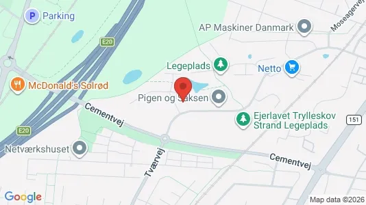Lejligheder til leje i Solrød Strand - kort over placeringen