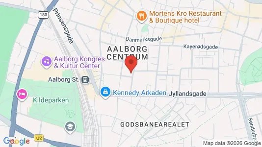 Lejligheder til leje i Aalborg Centrum - kort over placeringen