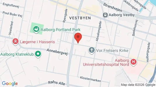 Lejligheder til leje i Aalborg Centrum - kort over placeringen