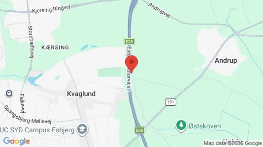 Lejligheder til leje i Esbjerg Ø - kort over placeringen