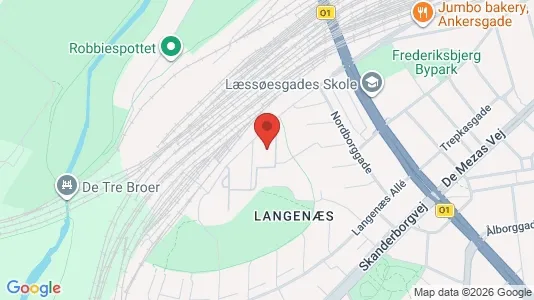 Andelsboliger til salg i Århus C - kort over placeringen