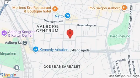 Lejligheder til leje i Aalborg Centrum - kort over placeringen