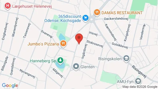 Lejligheder til leje i Odense C - kort over placeringen