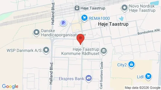 Lejligheder til leje i Taastrup - kort over placeringen