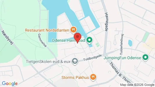 Lejligheder til salg i Odense C - kort over placeringen