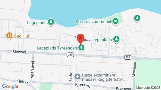 Lejligheder til salg i Korsør - kort over placeringen