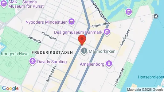 Lejligheder til salg i København K - kort over placeringen