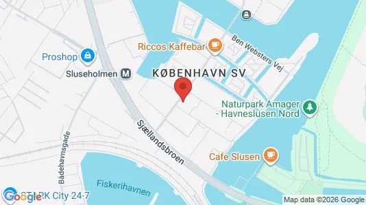 Lejligheder til leje i København SV - kort over placeringen