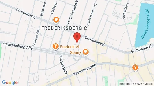 Lejligheder til salg i Frederiksberg C - kort over placeringen