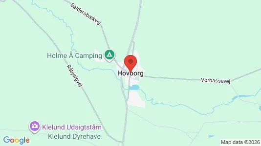 Rækkehuse til leje i Hovborg - kort over placeringen