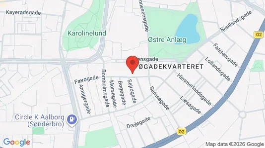 Lejligheder til leje i Aalborg Centrum - kort over placeringen