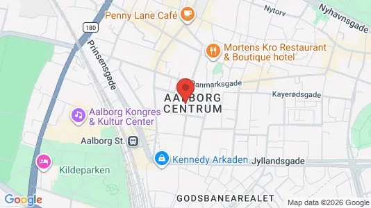 Lejligheder til leje i Aalborg Centrum - kort over placeringen