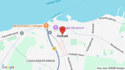 Huse til salg i Holbæk - kort over placeringen