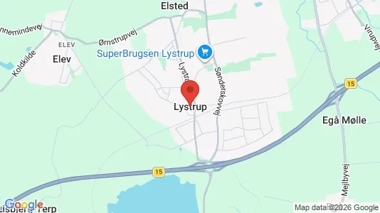 Rækkehuse til salg i Lystrup - kort over placeringen