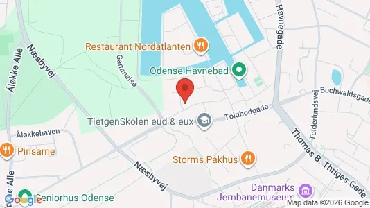 Lejligheder til leje i Odense C - kort over placeringen