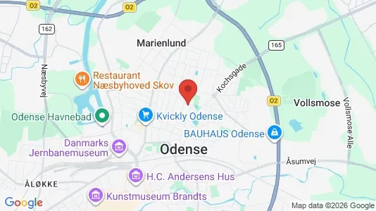 Lejligheder til leje i Odense V - kort over placeringen