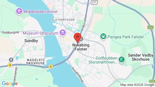Lejligheder til leje i Nykøbing Falster - kort over placeringen