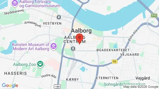 Huse til salg i Aalborg Centrum - kort over placeringen
