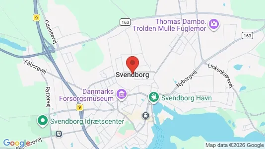 Huse til salg i Svendborg - kort over placeringen