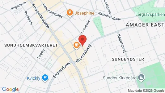 Lejligheder til salg i København S - kort over placeringen