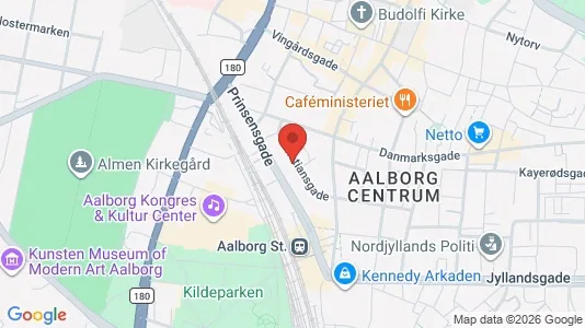 Lejligheder til leje i Aalborg Centrum - kort over placeringen