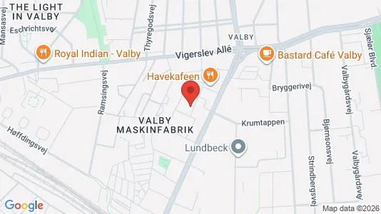 Lejligheder til leje i Valby - kort over placeringen
