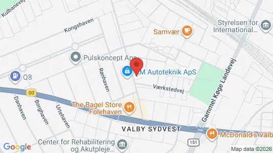 Lejligheder til leje i Valby - kort over placeringen