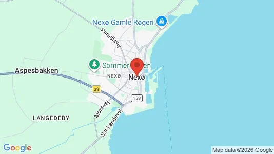 Lejligheder til leje i Nexø - kort over placeringen