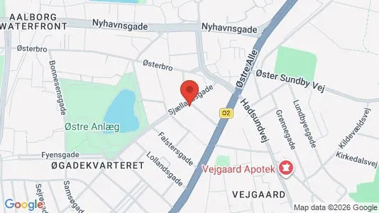 Lejligheder til leje i Aalborg Centrum - kort over placeringen