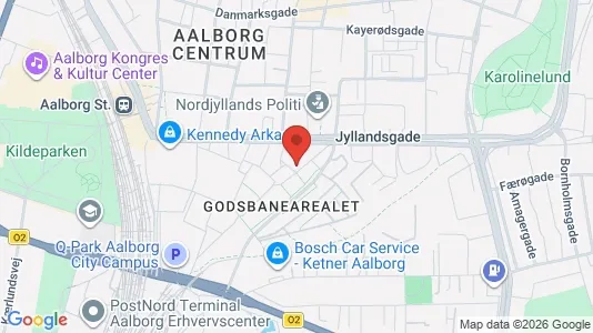 Lejligheder til leje i Aalborg Centrum - kort over placeringen
