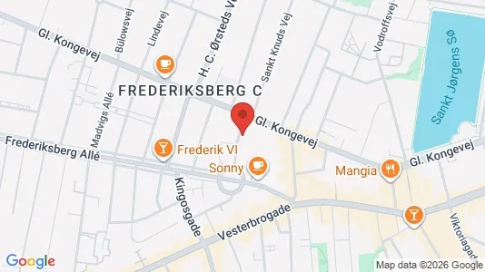 Lejligheder til salg i Frederiksberg C - kort over placeringen