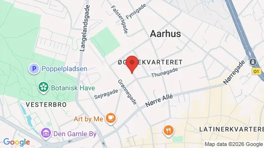 Lejligheder til leje i Århus N - kort over placeringen