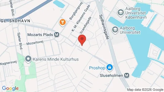 Lejligheder til leje i København SV - kort over placeringen