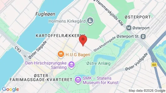 Lejligheder til salg i Østerbro - kort over placeringen