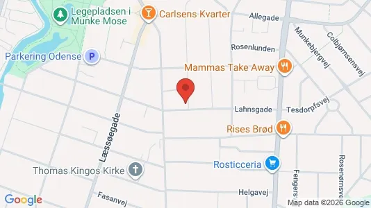 Lejligheder til leje i Odense C - kort over placeringen