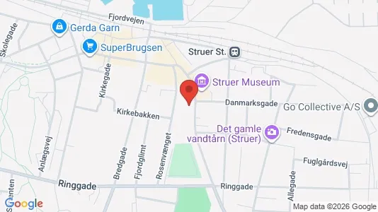 Lejligheder til leje i Struer - kort over placeringen