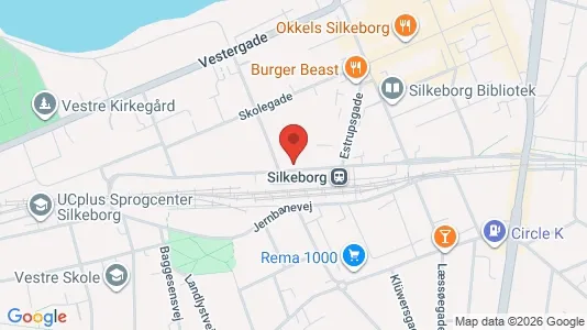 Lejligheder til salg i Silkeborg - kort over placeringen