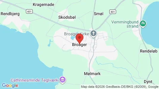 Sommerhuse til salg i Broager - kort over placeringen