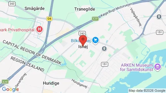Huse til leje i Ishøj - kort over placeringen
