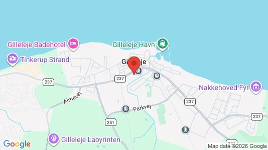 Sommerhuse til salg i Gilleleje - kort over placeringen