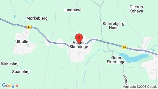 Huse til salg i Vester Skerninge - kort over placeringen