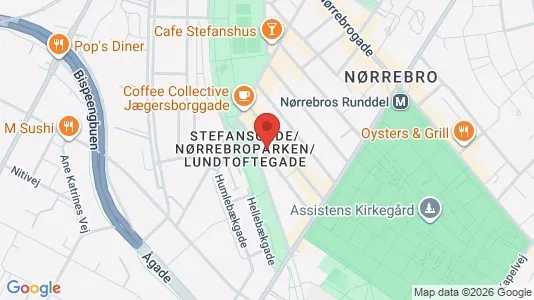 Lejligheder til salg i Nørrebro - kort over placeringen