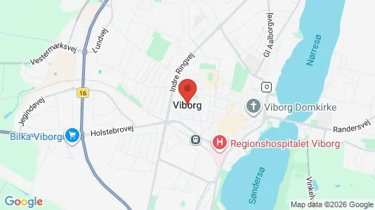 Lejligheder til leje i Viborg - kort over placeringen