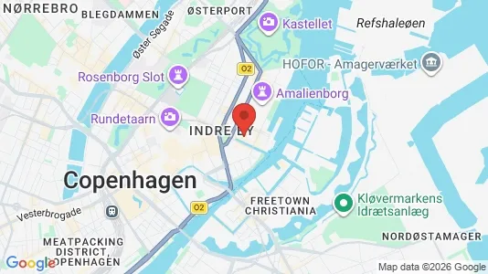 Huse til salg i København K - kort over placeringen