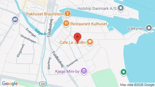 Lejligheder til leje i Køge - kort over placeringen